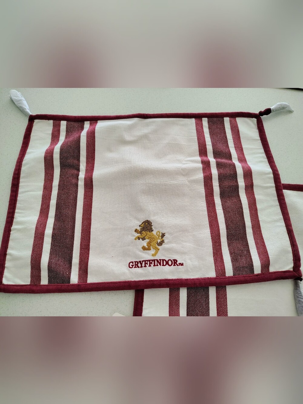 Set of 2 New Pottery Barn Gryffindor (Harry Potter) Embroidered Placemats